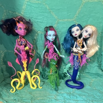 Monster High Great Scarrier Reef Fashion Dolls Lot Kala Mer'ri Posea Pearl Peri