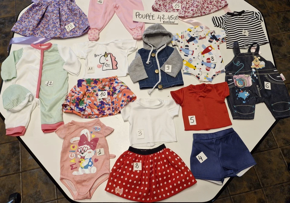 VETEMENTS NEUFS POUR POUPEES DE 42 A 45  CM  OU CHAUSSURES  AU CHOIX N°2 A - Photo 2/4