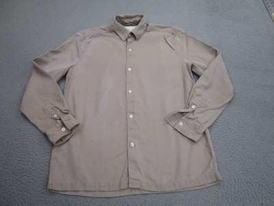 A Day's March Shirt Mens Medium Beige Twill Shacket Overshirt Workwear Casual