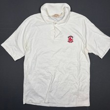 Vintage 80s Boston Red Sox Golf Polo Shirt USA Made Logo 7 White MLB Baseball S