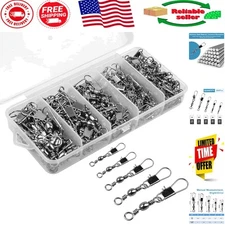 Efficient 200PCS Fishing Swivels Set - Eliminate Line Twist & Maximize Success