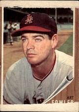Art Fowler 1962 Topps #128a Green Tint Los Angeles Angels