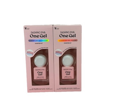 2 Pack Dashing Diva One Gel Color Nail Polish Starter Kit - 8cts Each