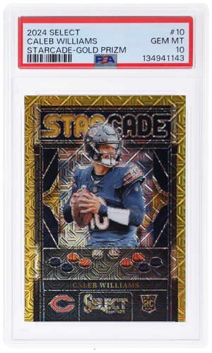 2024 Panini Select Caleb Williams Starcade Gold Prizm #10 /10 PSA 10