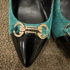 White House Black Market Samantha Womens Heels Sz7M Emerald Green Black Pump.EUC — photo 10