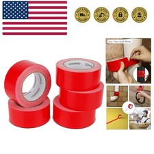 5-Pack Red Heavy Duty Duct Tape, 2 inches x 30 Yards, Strong, Flexible, No Re...