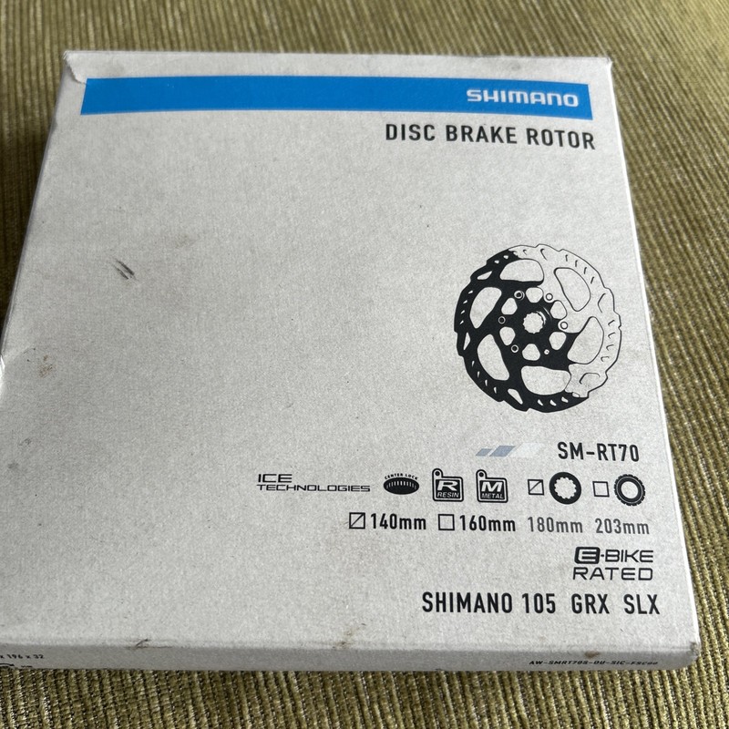 Shimano SLX SM-RT70-SS 140mm Disc Rotor Center Lock w/Lockring New Free Shipping