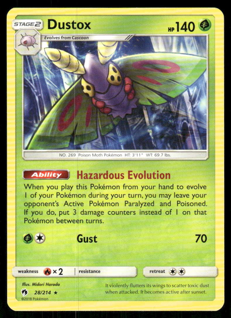 Pokemon Dustox Lost Thunder 28/214 R NM/M