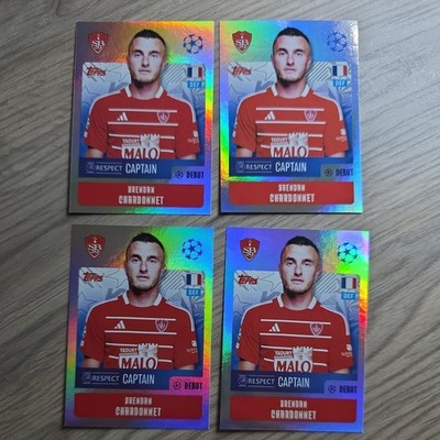4x 2024-25 Topps UCL Respect Captain Foil Brendan Chardonnet Brest France #368