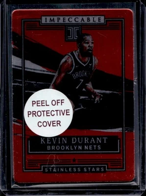 2021-22 Panini Impeccable Kevin Durant Stainless Stars Asia Red #8 Nets - Image 1 of 2