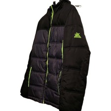 ZeroXposur Boys XL 18/20 Colorblock Hooded Full Zip Puffer Jacket Black/Gray