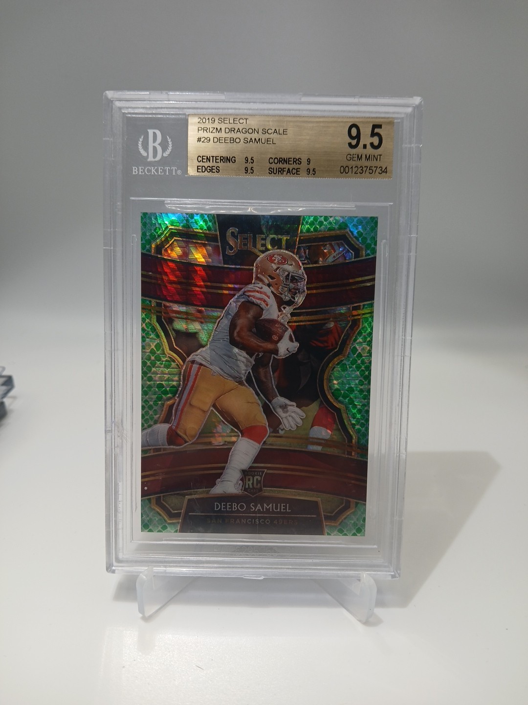 DEEBO SAMUEL 2019 PANINI SELECT #29 DRAGON SCALE PRIZM ROOKIE RC /88 PSA 9 49ERS