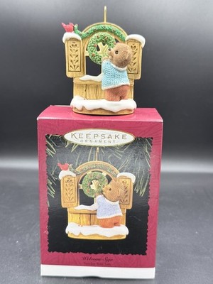 Hallmark Keepsake Ornament 1996 Welcome Sign Tender Touches Bär OVP