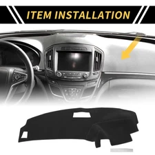 Dash Cover for Ford for Ranger 89-94 Non-Slip Dash Cover Mat Pad Polyester Black