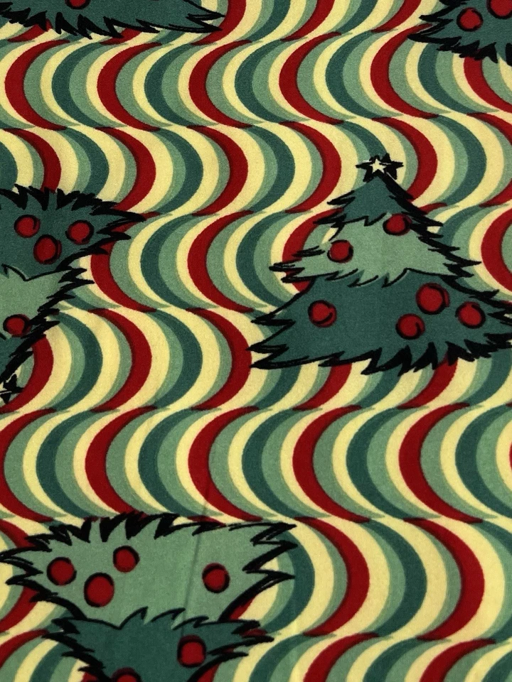 Leggings LuLaRoe TC2 Tall Curvy 2 Christmas TREE Holiday GROOVY Stripe envio rápido - Imagem 2 de 4