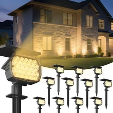 Solar Spotlight Outdoor, IP67 Waterproof Solar Landscape Spot Lights，Uplights...