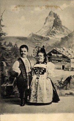 Ak Miniatur-Duett Emma und August Clever - 5067416