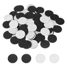 100 Pcs Adhesive Felt Circles 25mm 1" Circle Stickers Black/White