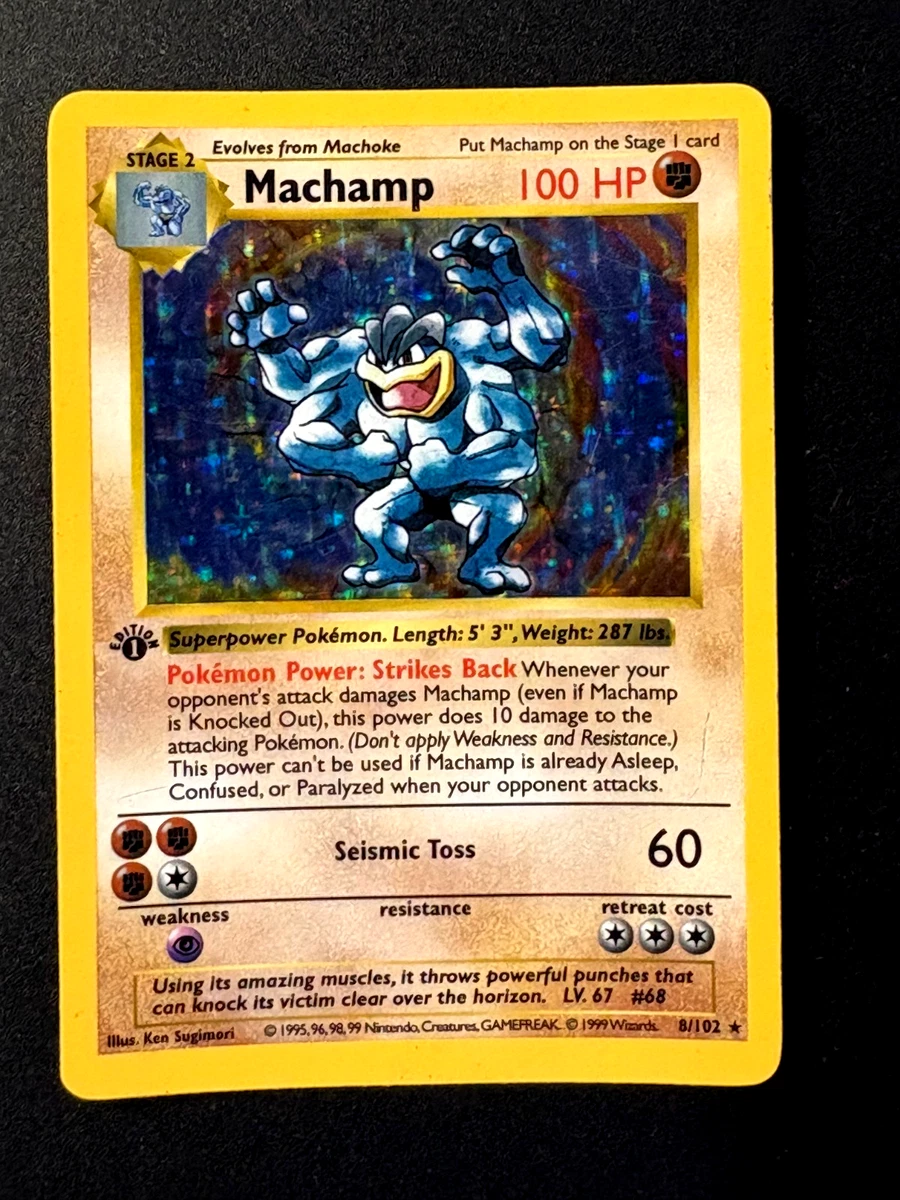 Machamp Pokémon TCG Shadowless Individual Collectible Card Game