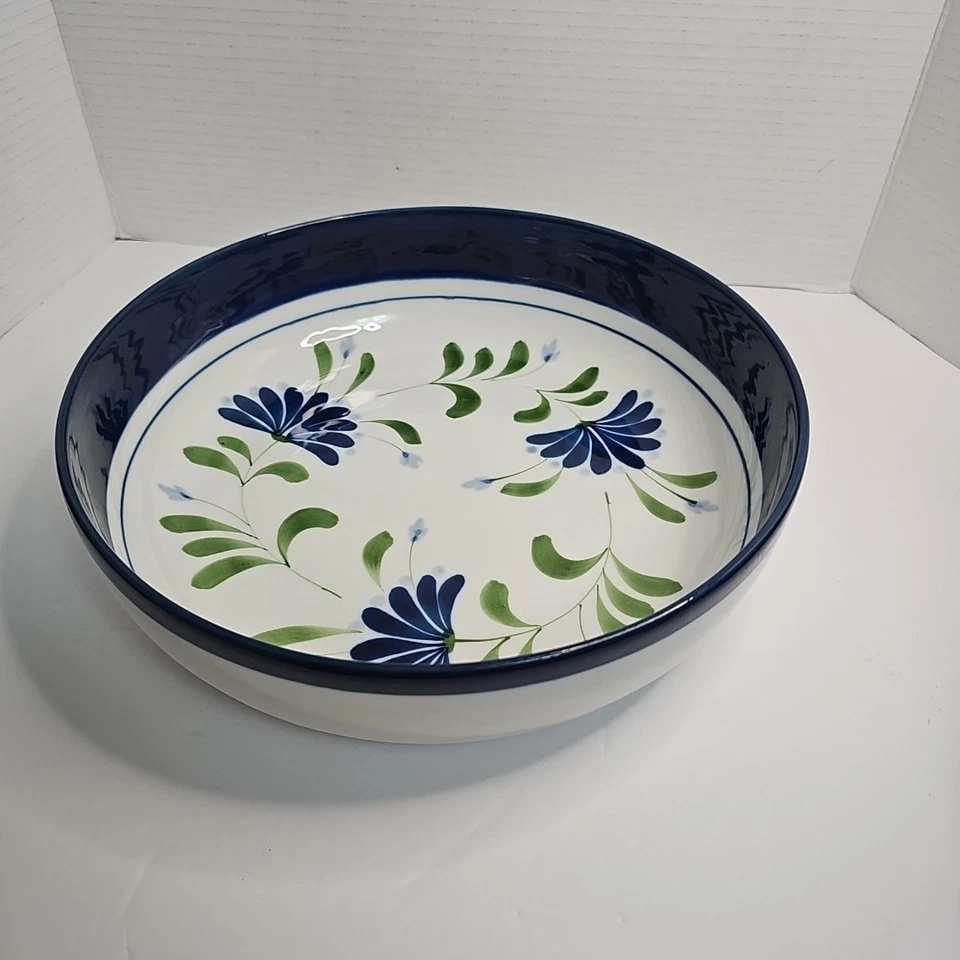 Tazón de pasta Dansk Sage Song 12" grande descontinuado de colección Foto 3 de 4