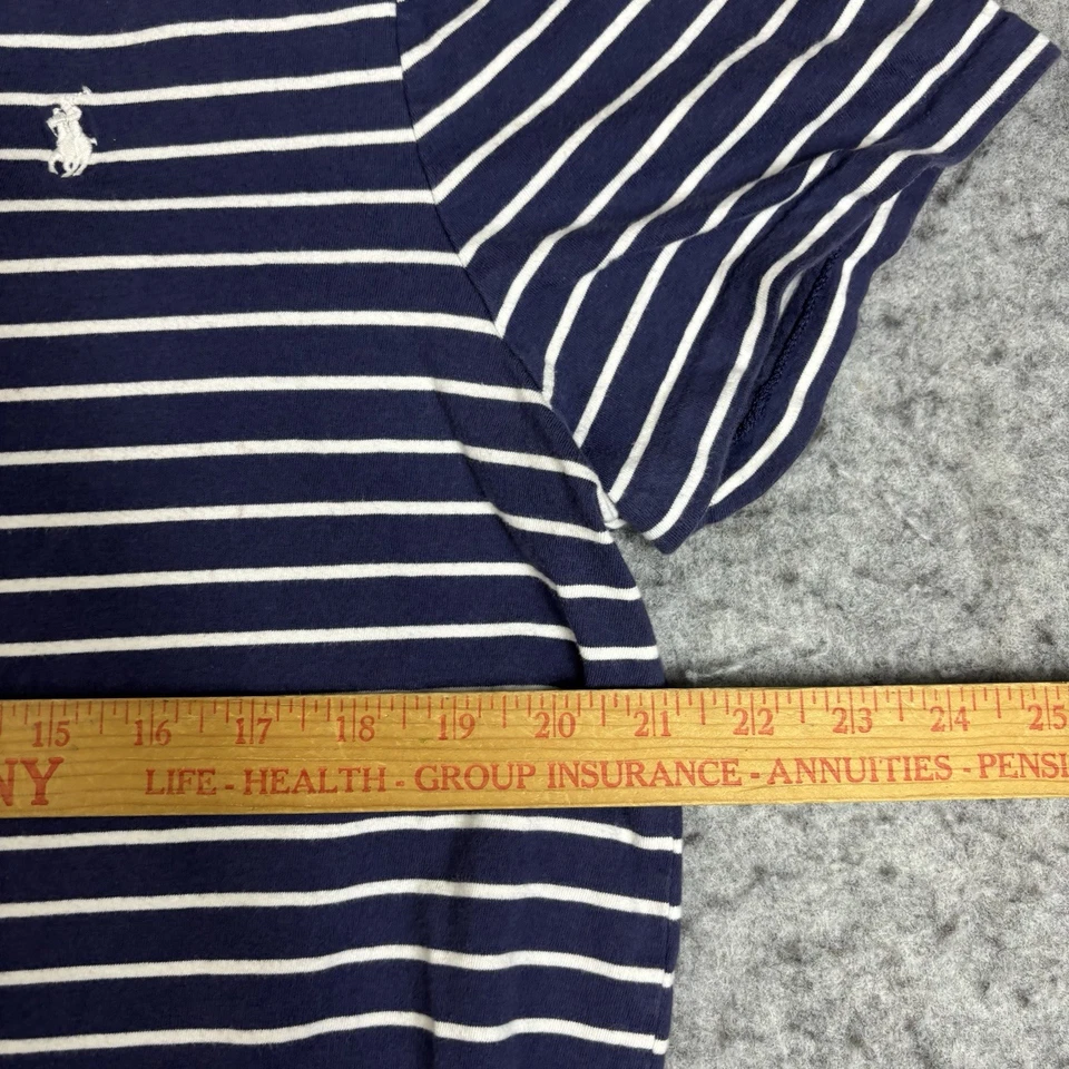 Футболка мужская Polo Ralph Lauren Custom Fit Crewneck XL синие белые полосы - Изображение 3 из 4
