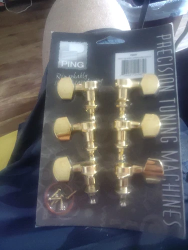 Ping Precision Tuning Machine Heads Tuners Pegs Keystone Knob 3+3 3L+3R Gold