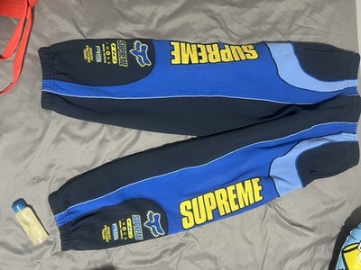 Supreme Fox Racing Sweatpant FW25 Blue and Black  Size: Medium