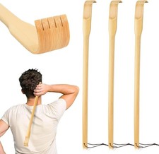 Wooden Bamboo Back Scratcher Self Massager Tool For Hard To Reach Itch Relief