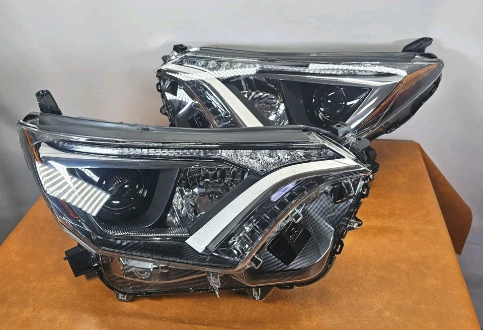 FIT 2016-2018 TOYOTA RAV4 SET PAIR HALOGEN HEADLIGHT AFTERMARKET NEW#A - Image 3 of 4