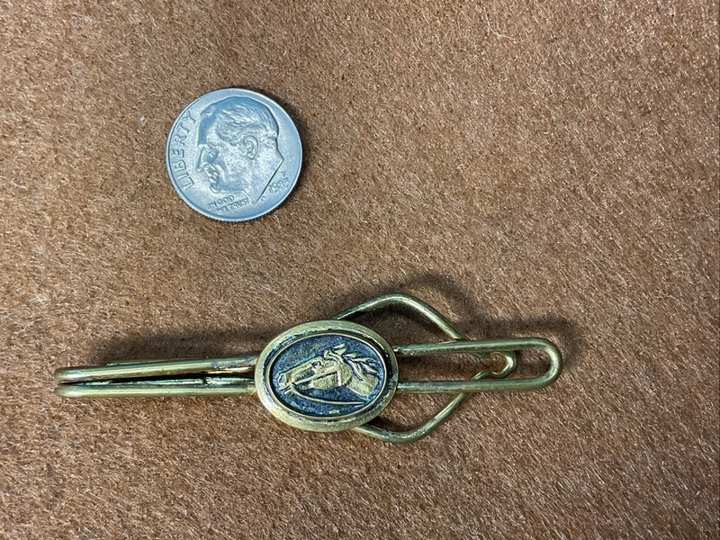 Vintage Tie Clip Tack Clasp Tack with Horse Head