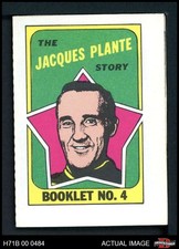 1971 Topps O-Pee-Chee Booklets #4 Jacques Plante Maple Leafs HOF 6 - EX/MT