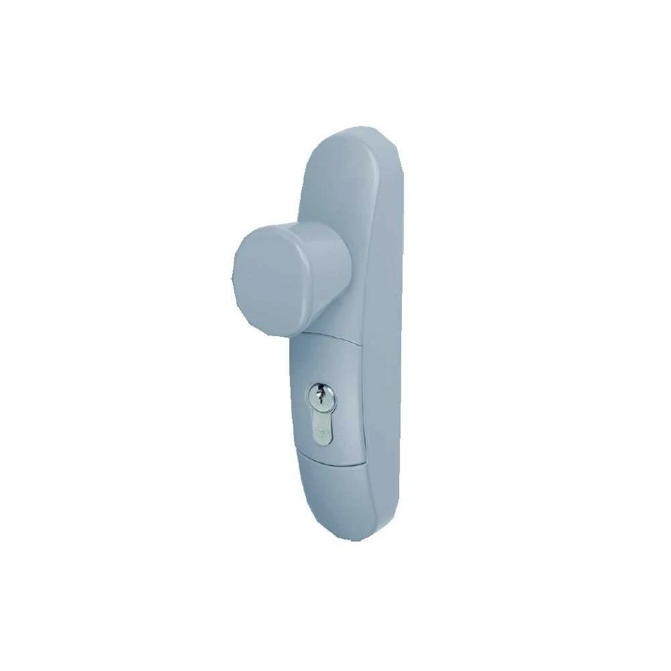 Demi ensemble réversible à bouton fixe pour cylindre profil européen argent JPM - Photo 1/1