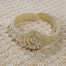 Vintage Celluloid Childs Bracelet Floral Mid Century Japan