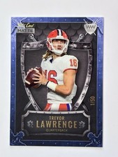Trevor Lawrence Black Rookie /50 RC SSP 2021 Wild Card Matte WWB-1. rookie card picture