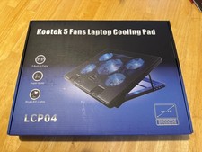 Laptop Cooling Pad 12"-17" Cooler Pad Chill Mat 5 Quiet Fans LED Light...kootek