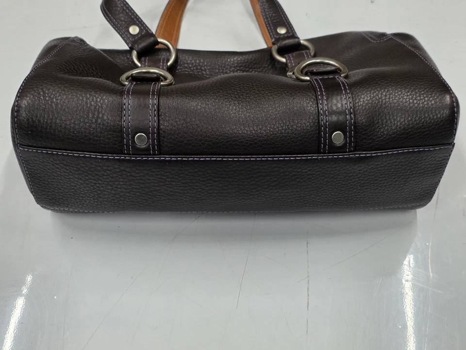 Coach Chelsea Satchel Leather Handbag Brown Silver Authentic - Image 4 of 4