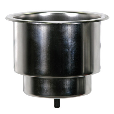 WHITECAP FLUSH CUPHOLDER W/ DRAIN 304 SS
