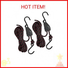 2PCS Kayak Tie Downs Straps, 1/4" x 12ft Adjustable Tie Down Straps Canoe Bow an