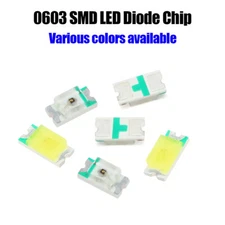 20PCS 0603 SMD Super Bright Red/Green/Blue/Yellow/White/ICE BLUE LED Light Diode