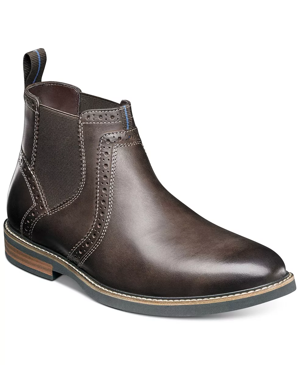 Nunn Bush Otis Men Plain Toe Chelsea Boots Size US 7.5M Black