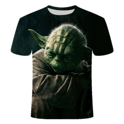 Yoda T-Shirt XL, Yoda Star Wars, Jedi Black Universe 3D Print, Galaxy, Force 
