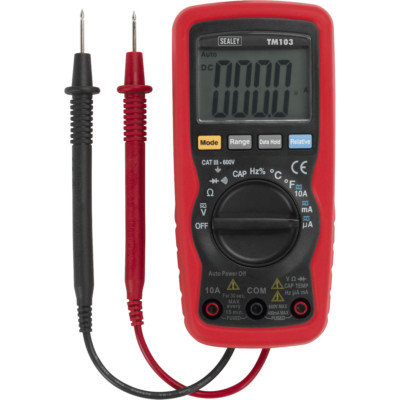 Sealey TM103 Professional Auto Ranging Digital Multimeter mit 11 Funktionen