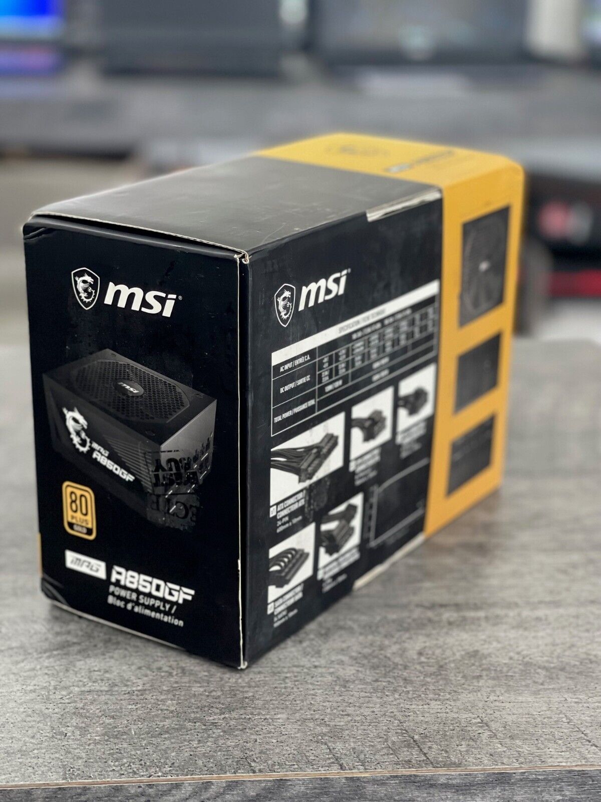 MSI MPG A850GF Power Supply (PSU) 850 Watt Full Modular 80 PLUS Gold  Certified 824142225769