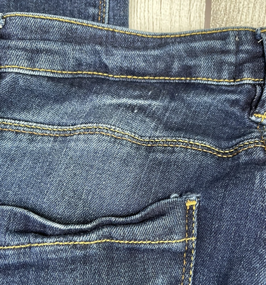 ASOS Maternity US 6 Skinny Jeans Distressed Jegging Stretch Women Dark Wash - Image 3 of 4