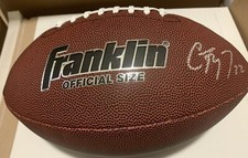 Christian McCaffrey Carolina Panthers Autographed Franklin Full Sized Football