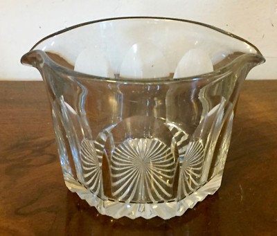Antique English George III Regency Cut Crystal Glass Wine Rinser 19th century