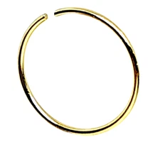 Gold Nose Ring 10k Hoop Split Ring 22g (0.6mm) 8mm 10ct Body Piercing Jewellery