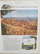 1950 Liberty Mutual vacation Bryce Canyon Utah color AD