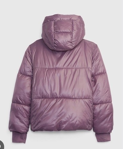 Gap Kids Puffer Jacket XL Purple With Hood. Fleece Lining. - Picture 2 of 6
