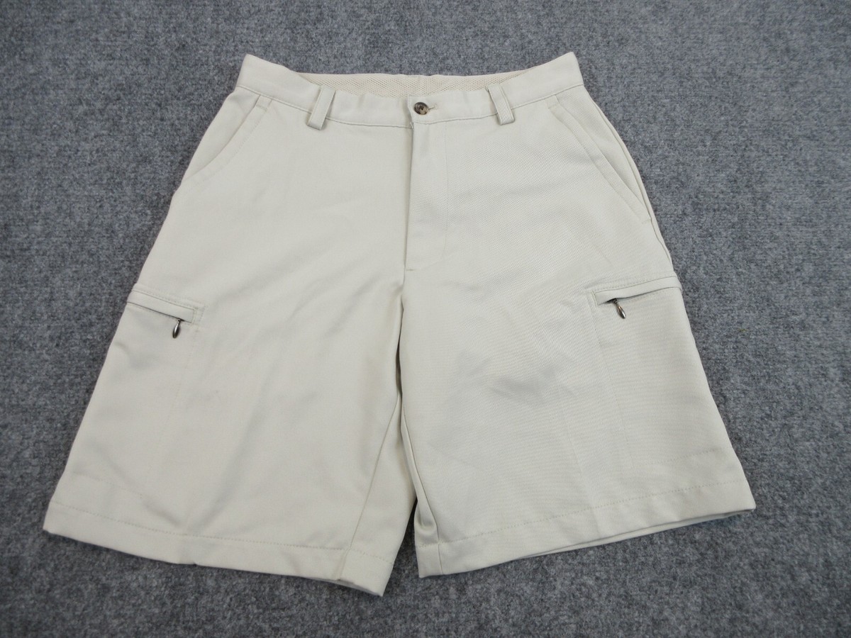 IZOD Shorts Mens Adult 30 Beige Khaki Logo Outdoors Golf Cargo